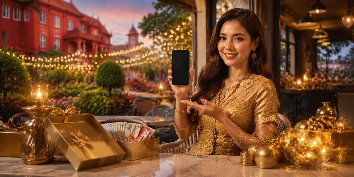 Wanita berbaju kebaya memainkan kasino mudah alih di Melaka dengan gaya tersendiri